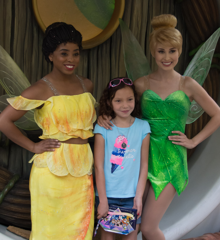 Katie meeting Tink and Iridesca