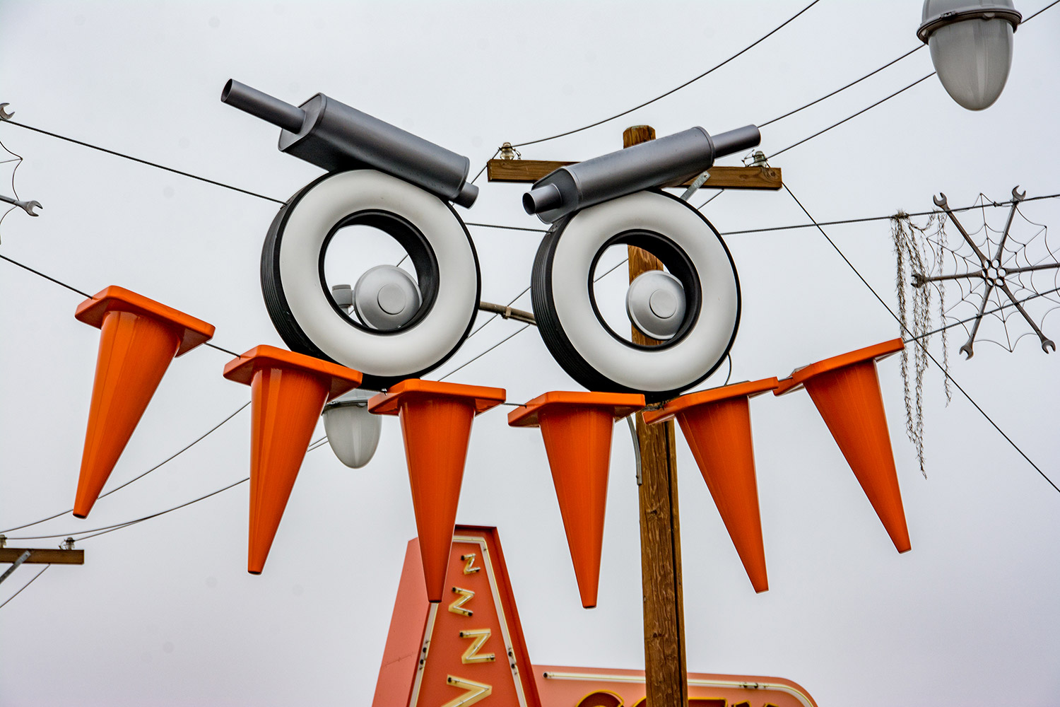 Spooky decorations for Halloween in Carsland